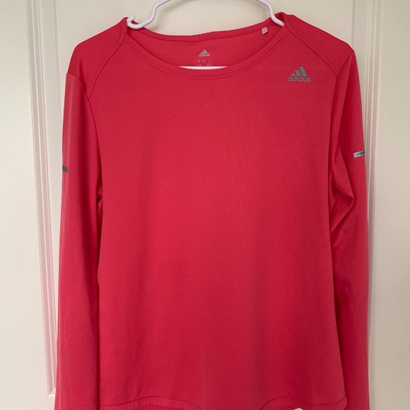 Adidas Running Long Sleeve Size L Pink - Picture 2 of 7